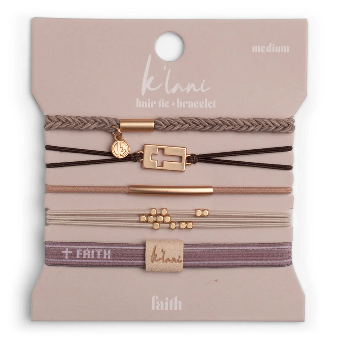 "Faith" Hair Tie Bracelets