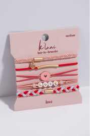"Love" Hair Tie Bracelets