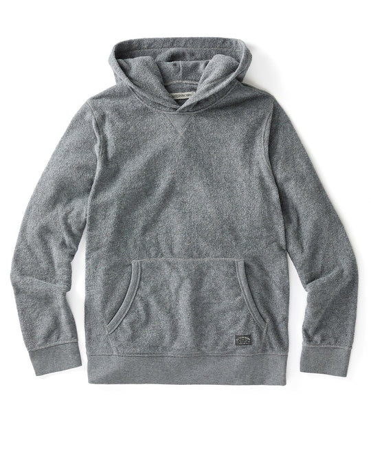 Outerknown Hightide Pullover Hoodie in Mid Heather Grey