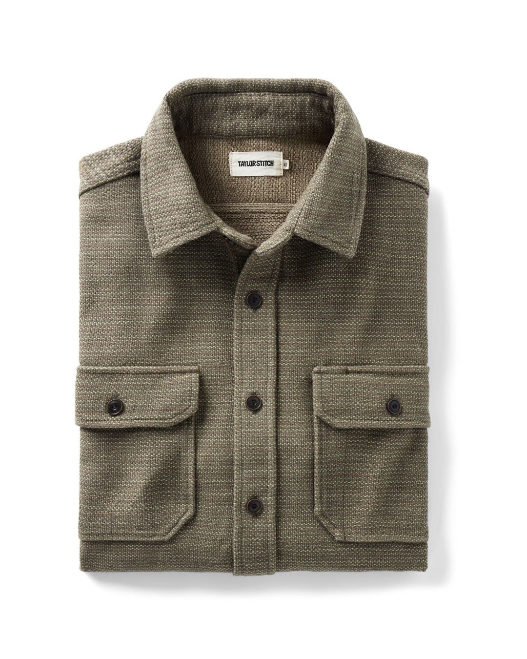 Taylor Stitch The Division Shirt in Cypress, folded flat lay