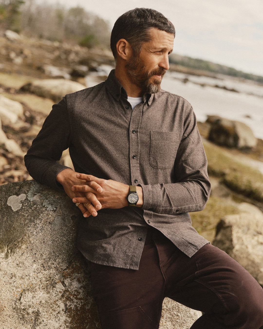 Taylor Stitch The Jack in Timber Houndstooth, view 2