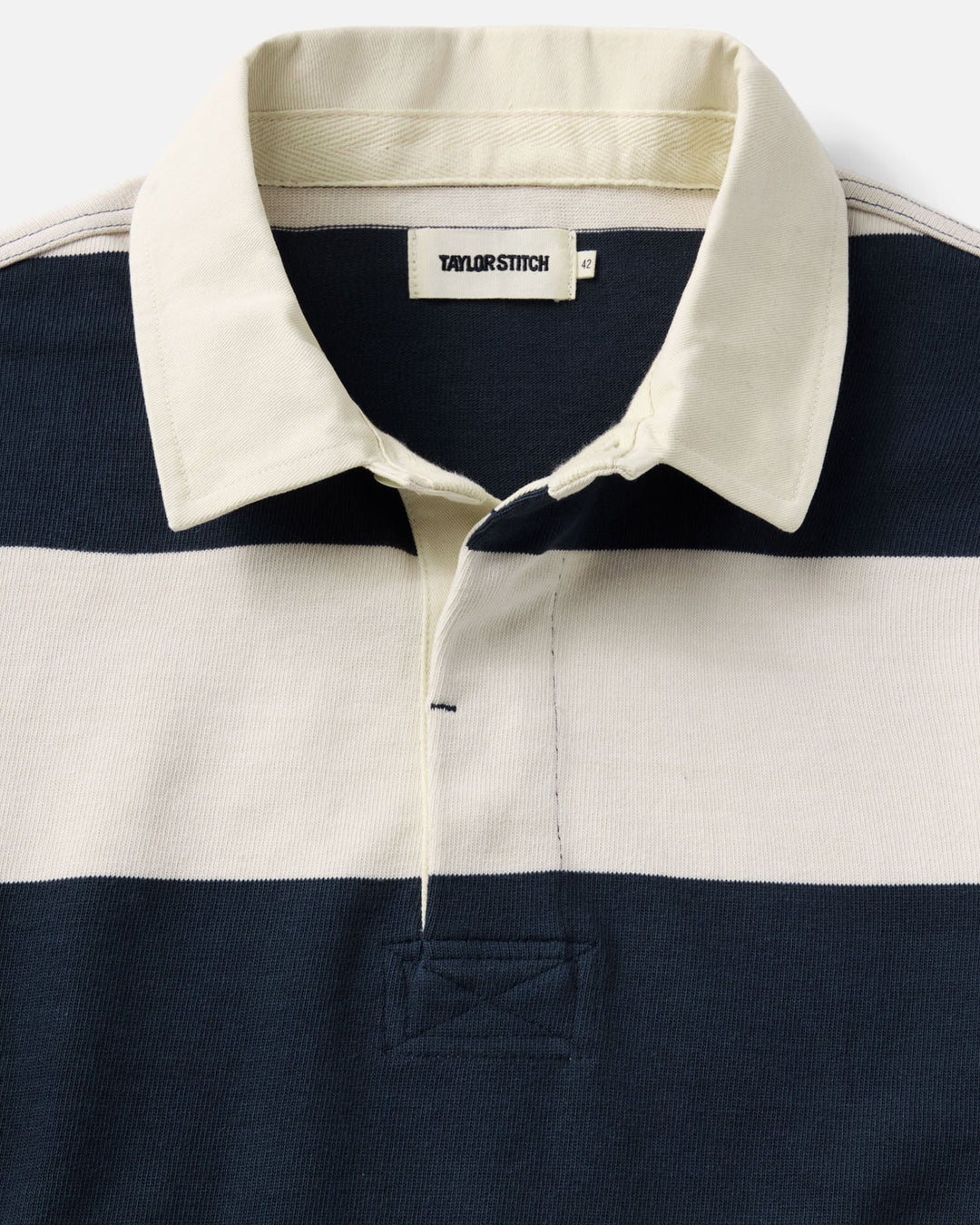 Taylor Stitch The Rugby Shirt in Navy Stripe, view 4