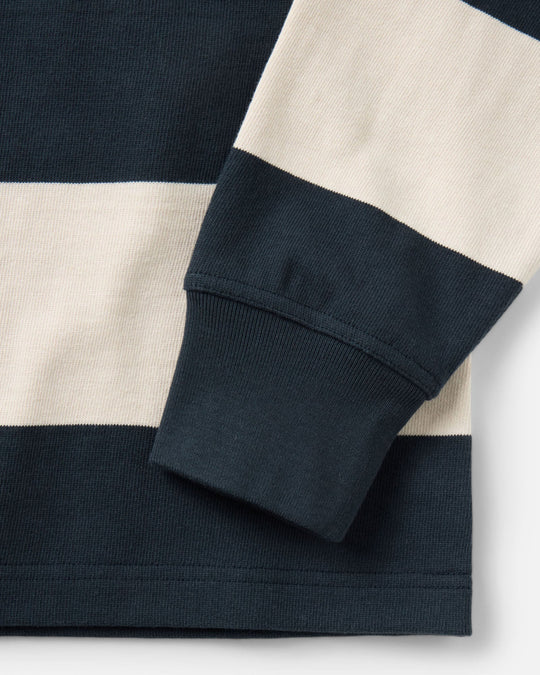 Taylor Stitch The Rugby Shirt in Navy Stripe, view 5
