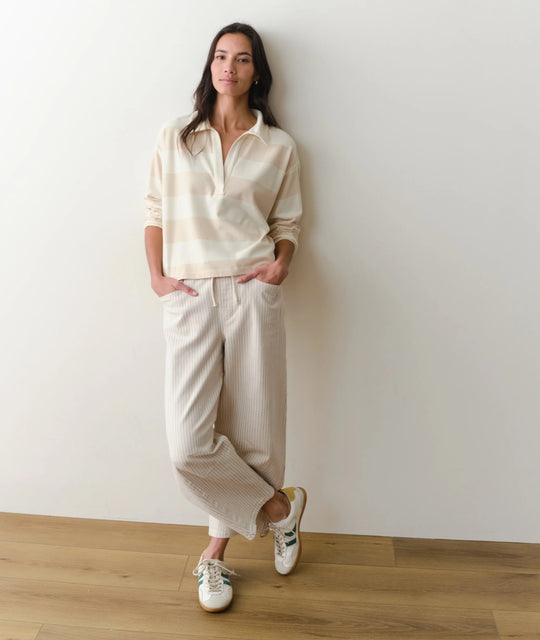 Luxe Sueded Polo Tee