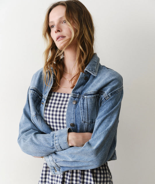 Ash Cropped Denim Jacket