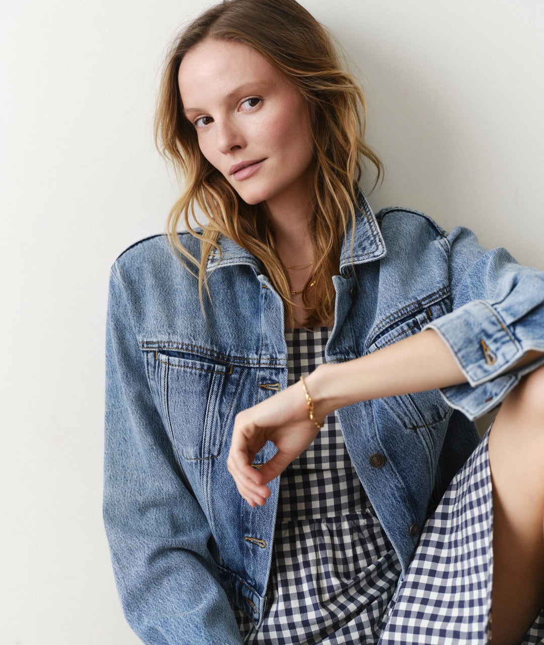 Ash Cropped Denim Jacket