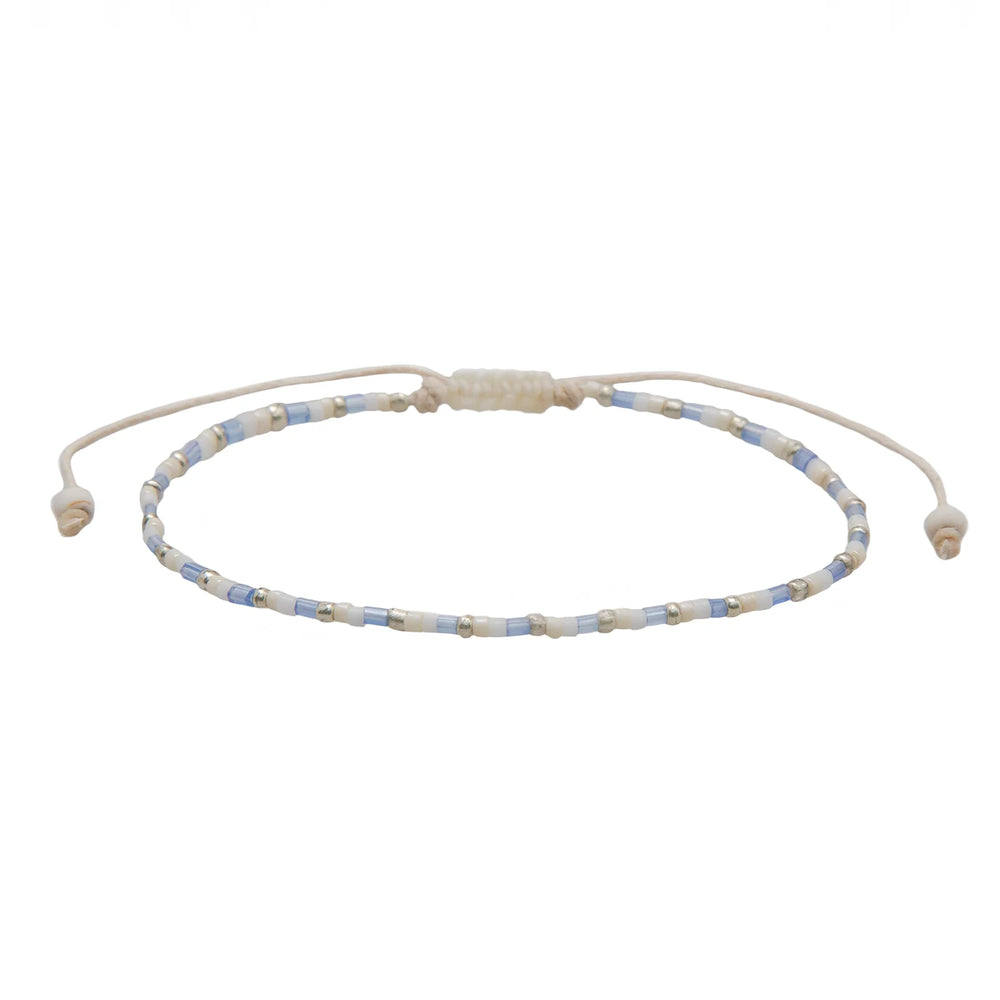 Lotus and Luna Seedbead Anklets