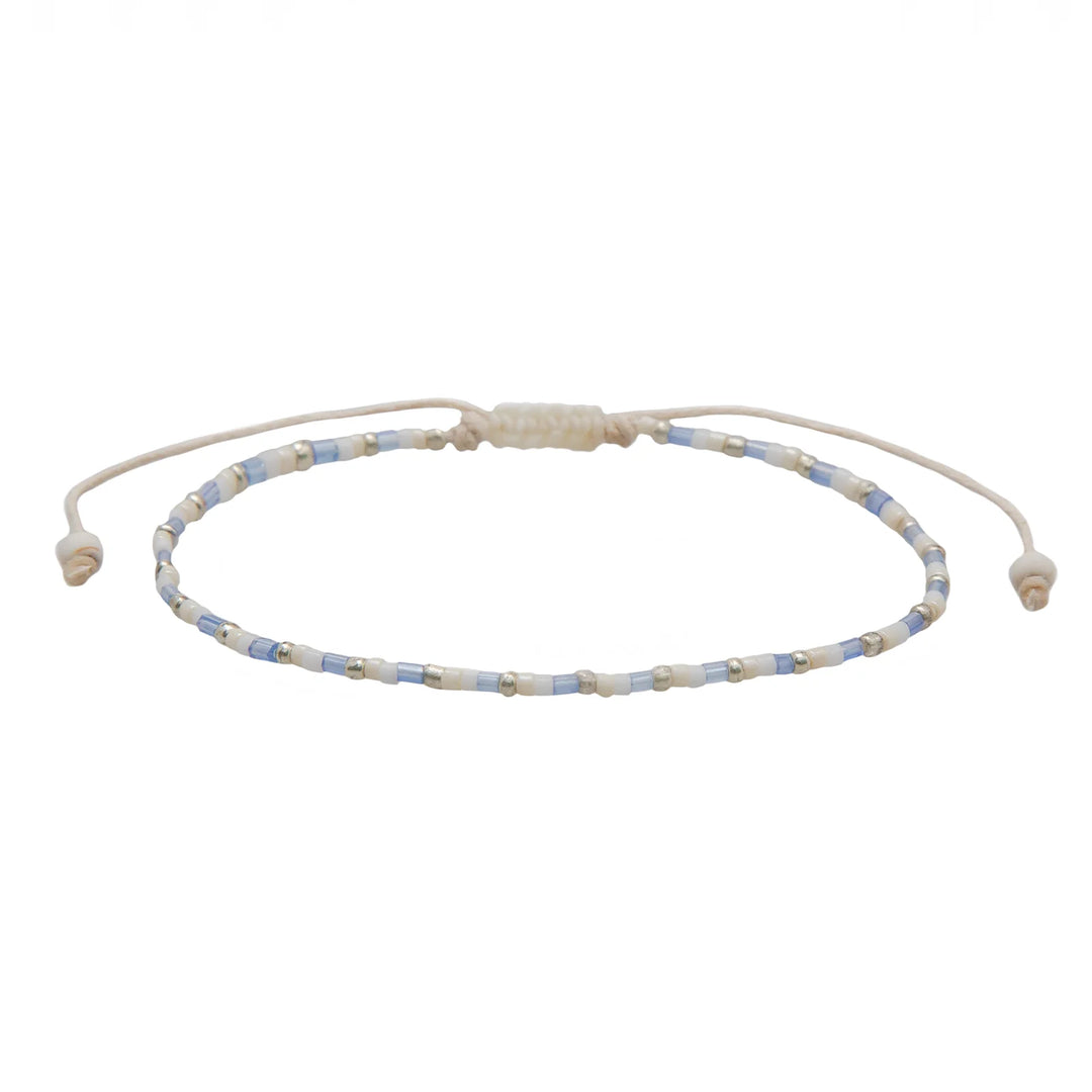 Lotus and Luna Seedbead Anklets
