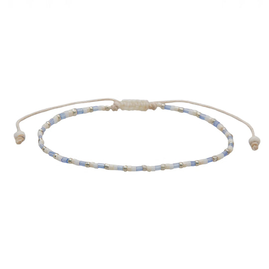 Lotus and Luna Seedbead Anklets