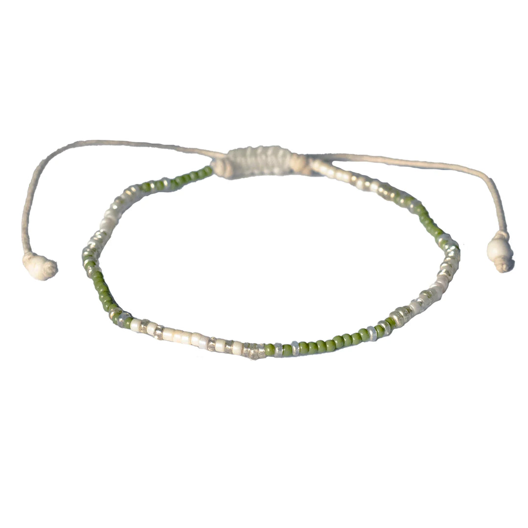 Lotus and Luna Seedbead Anklets