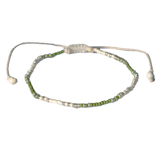 Lotus and Luna Seedbead Anklets