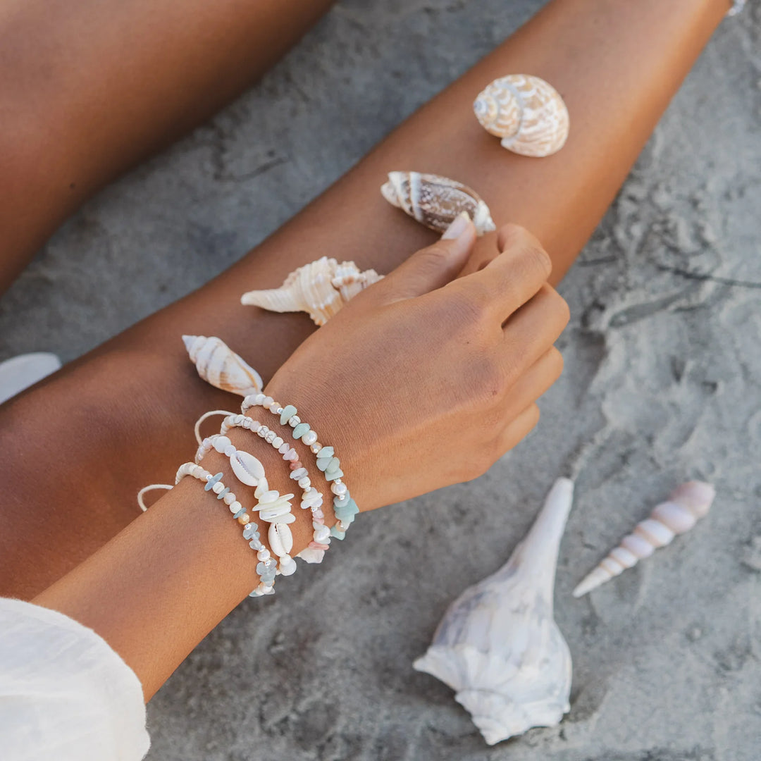 Lotus and Luna Seastone Bracelet Collection