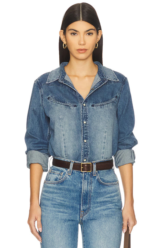 Yoakam Pearl Snap Denim Shirt
