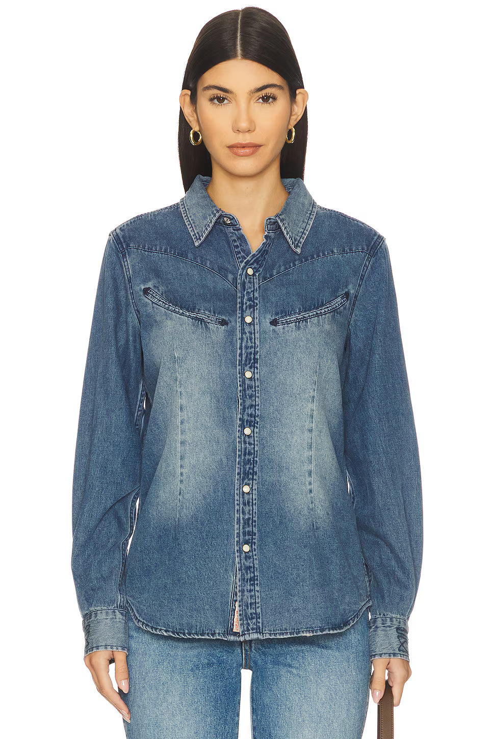Yoakam Pearl Snap Denim Shirt