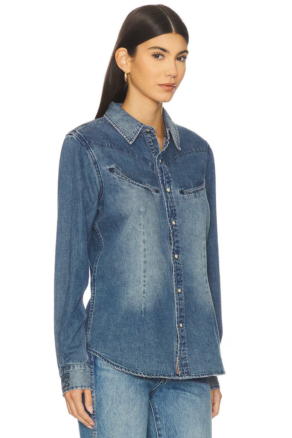 Yoakam Pearl Snap Denim Shirt