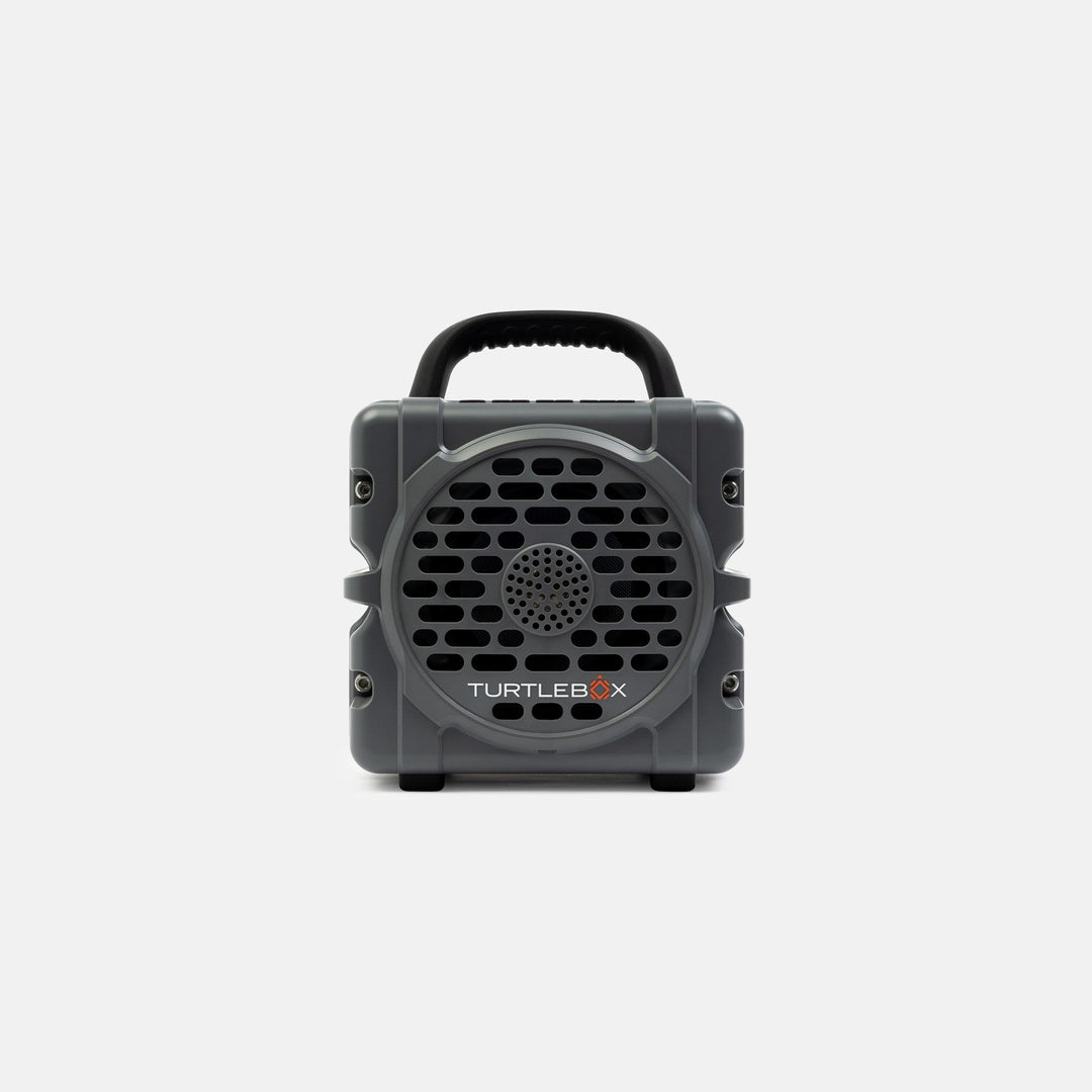 Turtlebox Cub in Gray, front