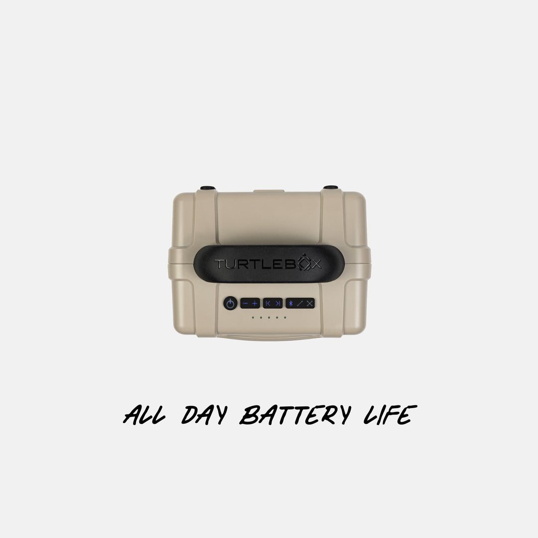 Turtlebox Cub in Tan, top with touch controls