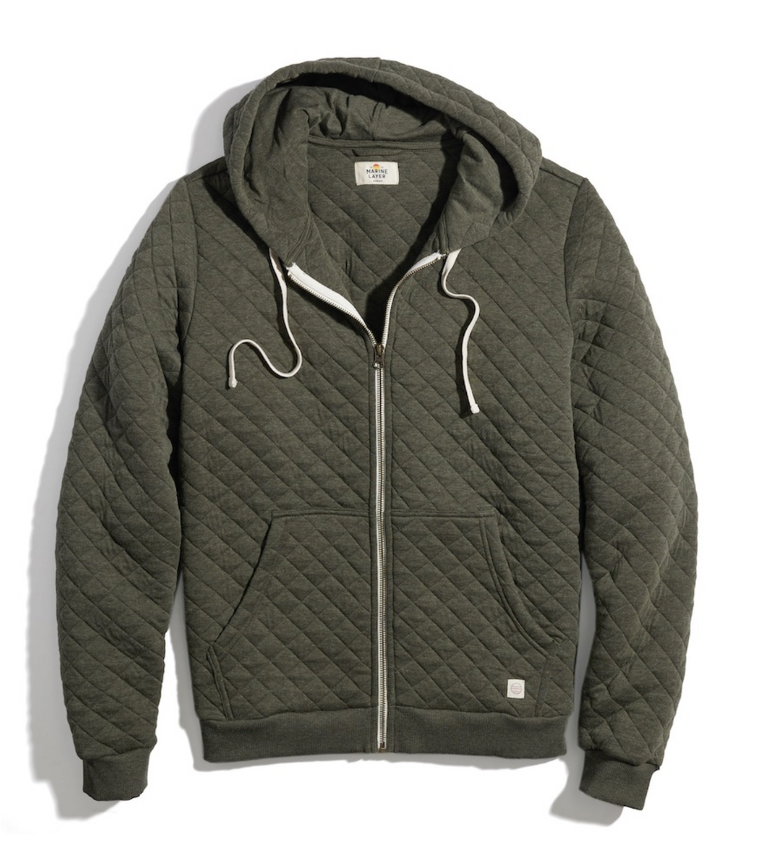 Corbet Quilted Full Zip Hoodie
