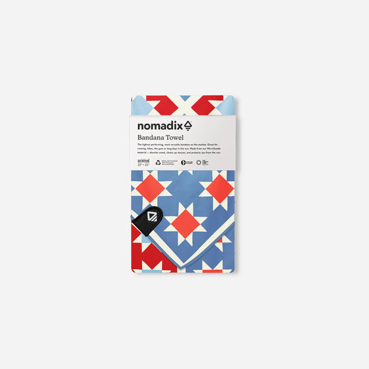 Nomadix Bandana Towel Patchwork Stars packaging