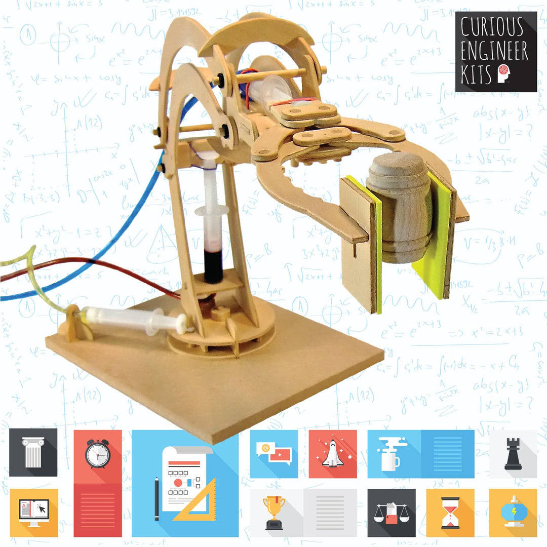 Robotic Arm Kit | Wooden Engineering Model Building Kit