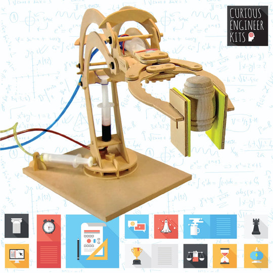 Robotic Arm Kit | Wooden Engineering Model Building Kit