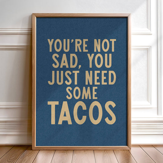 Tejas Country Club - Taco Humor Wall Art Home Decor Art Print