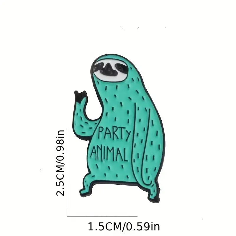 Adorable Cartoon Sloth Metal Pin - Davidson Provision Co.