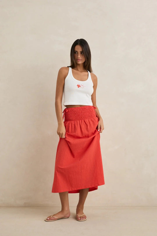 Alana Tie Side Maxi Skirt - Davidson Provision Co.