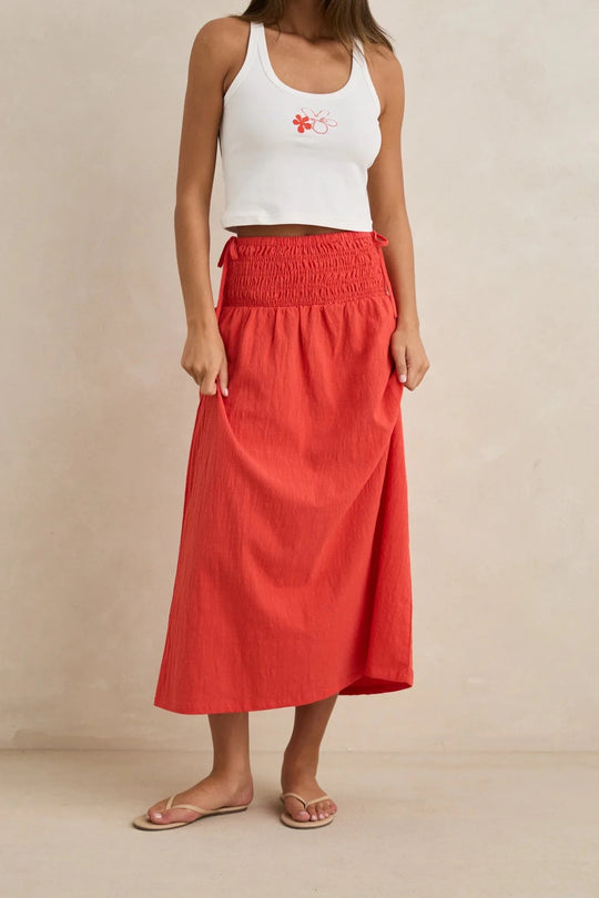 Alana Tie Side Maxi Skirt - Davidson Provision Co.