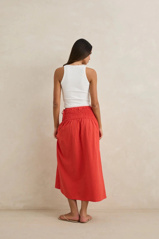 Alana Tie Side Maxi Skirt - Davidson Provision Co.