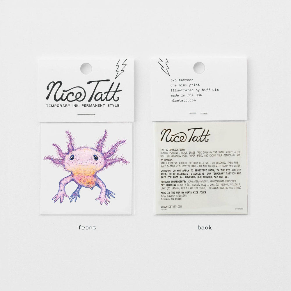 Axolotl - Temporary Tattoo - Davidson Provision Co.