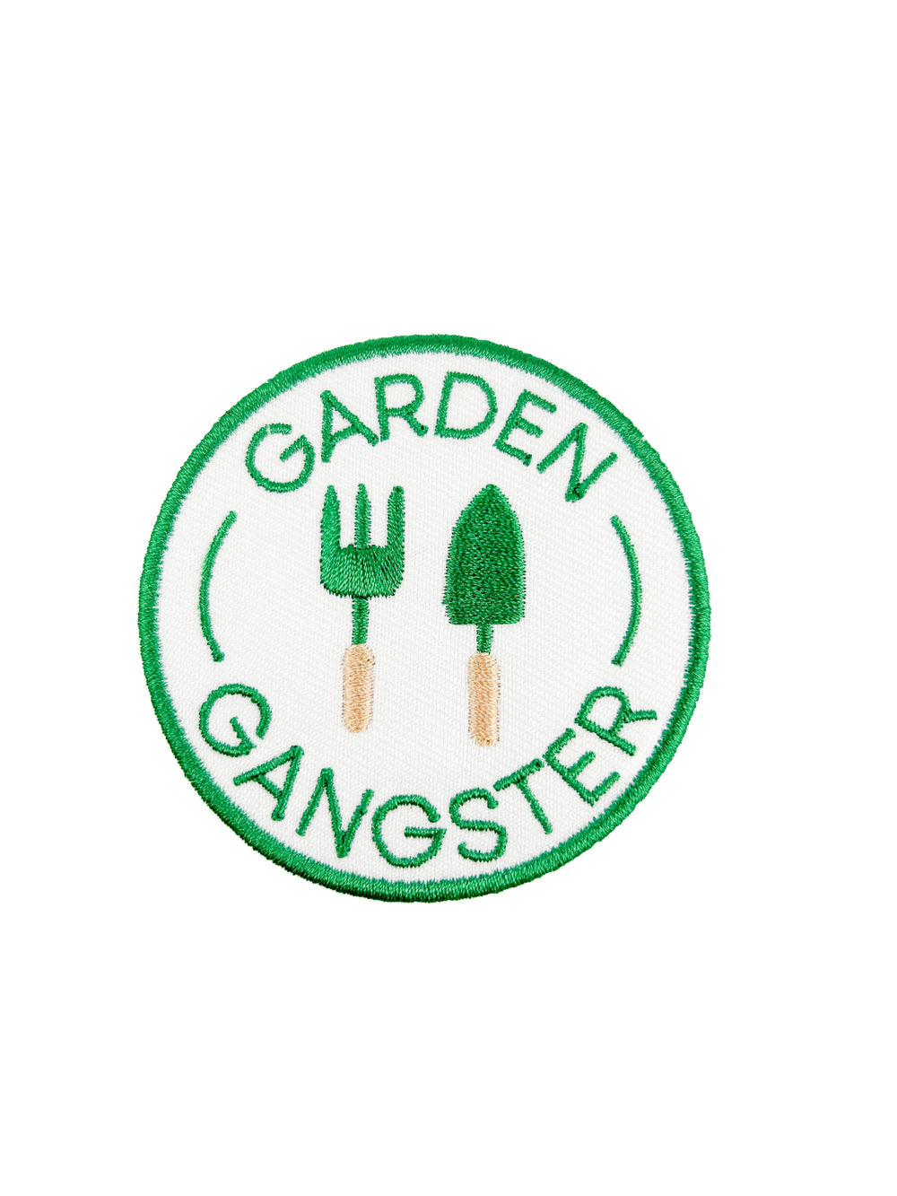 Field Trip Threads - Garden Gangster Embroidered Iron On Patch Organic Farm Hats
