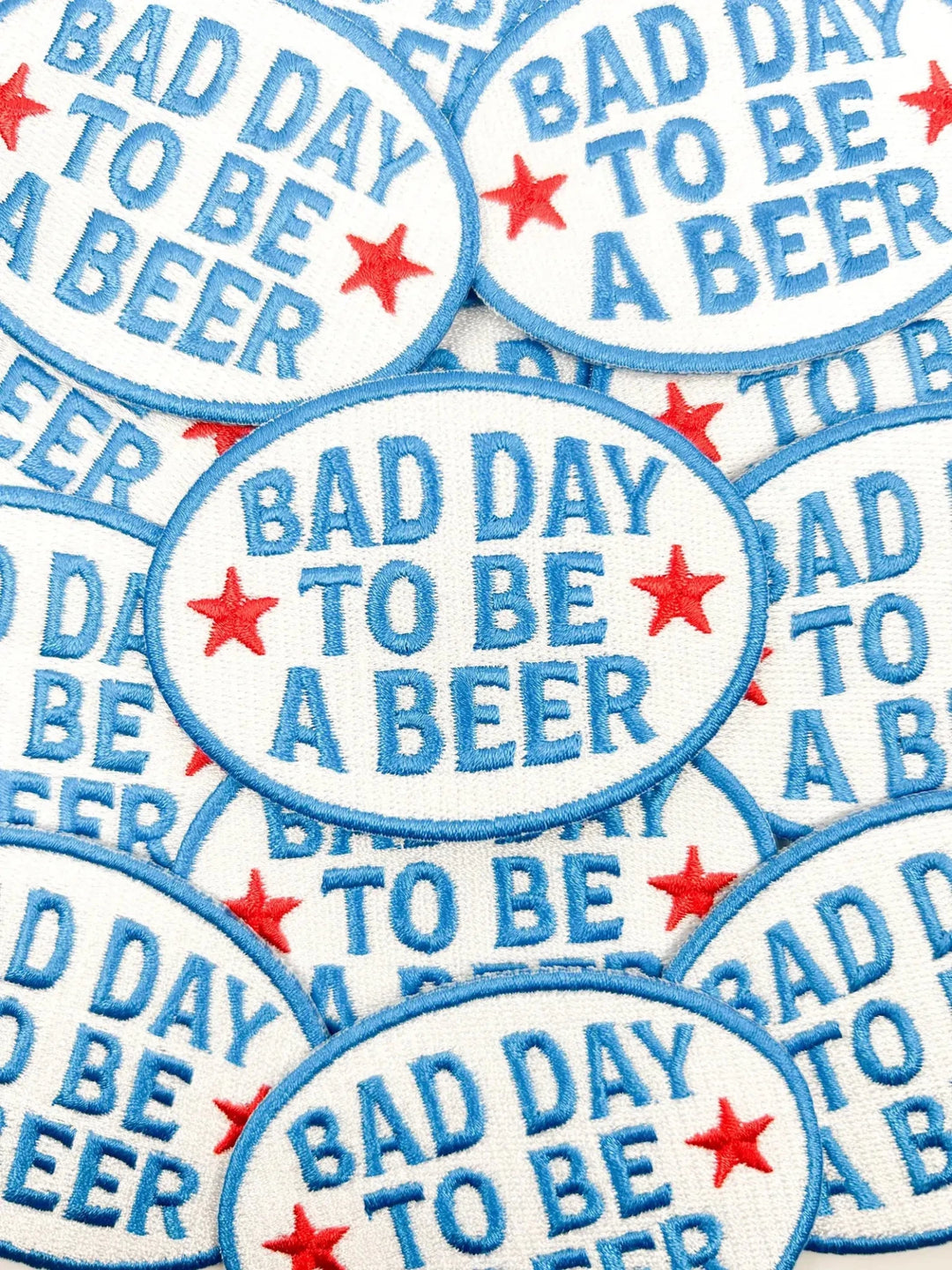 Bad Day to Be a Beer Embroidered Iron-On Patch Tailgate - Davidson Provision Co.