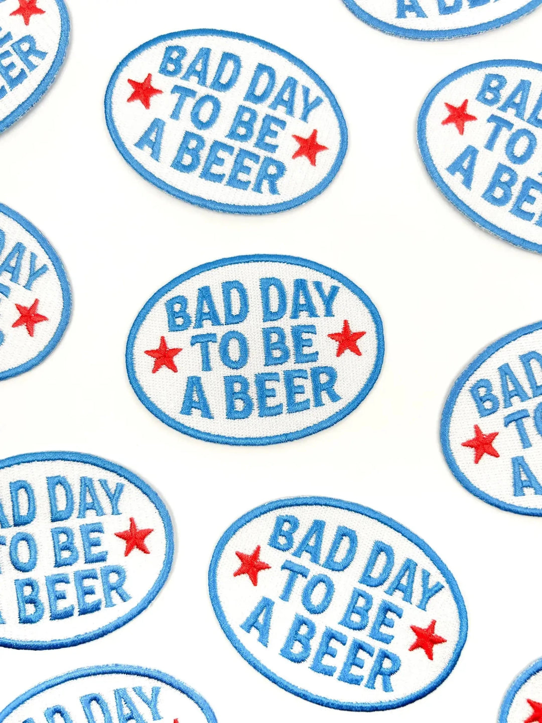Bad Day to Be a Beer Embroidered Iron-On Patch Tailgate - Davidson Provision Co.