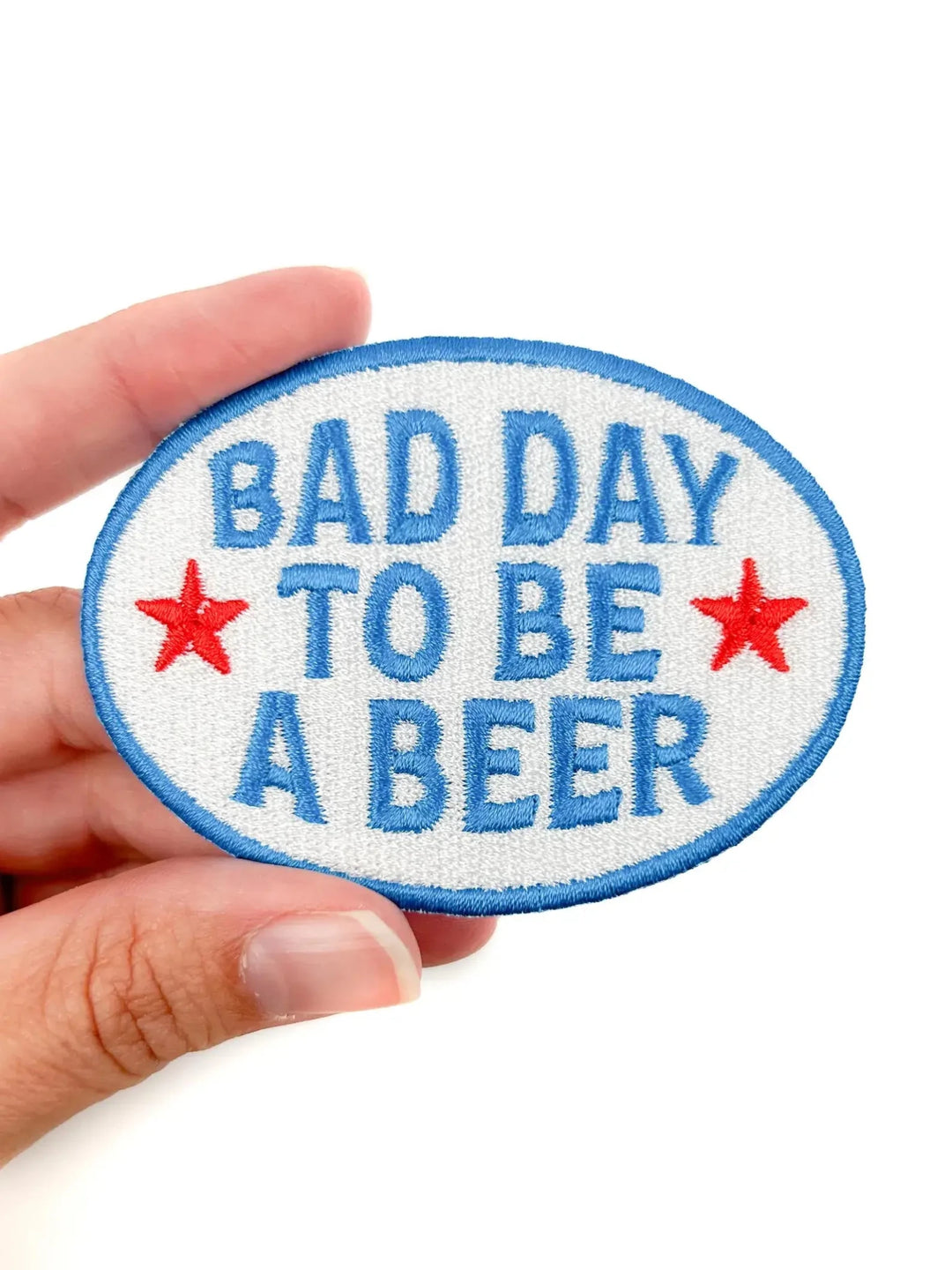 Bad Day to Be a Beer Embroidered Iron-On Patch Tailgate - Davidson Provision Co.