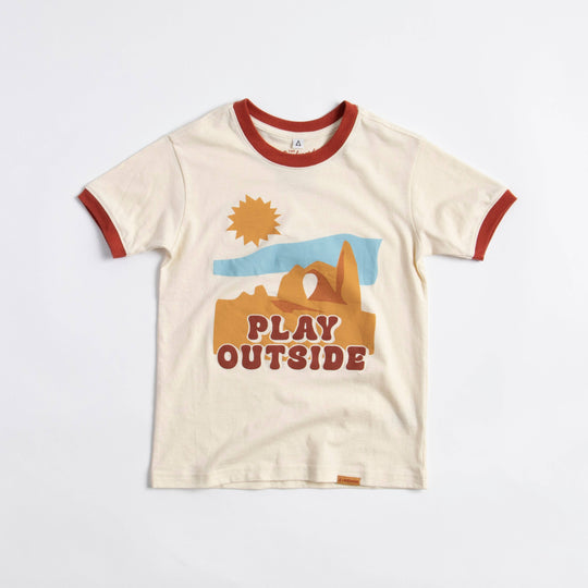 Play Outside Youth Short Sleeve Ringer Tee