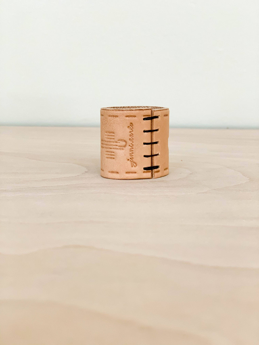 Leather bandana slide - tooled