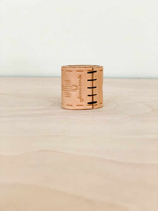 Leather bandana slide - tooled