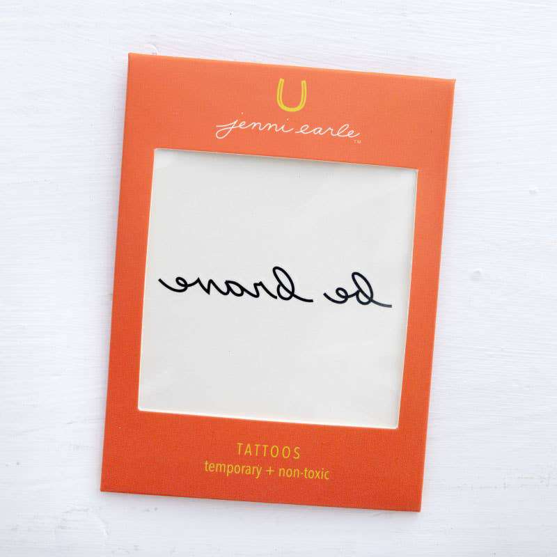 "be brave" Script Temporary Tattoo - Davidson Provision Co.