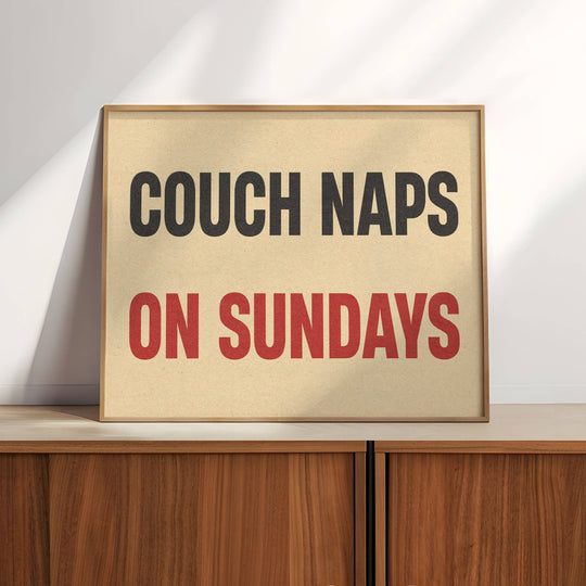 Tejas Country Club - Couch Naps On Sundays Poster Print