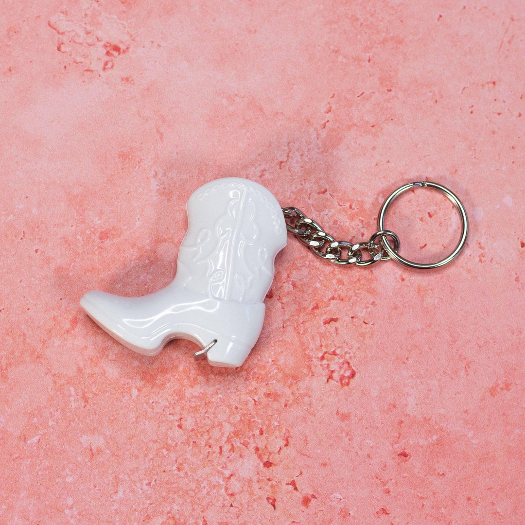Boot Bottle Opener Keychain- White - Davidson Provision Co.