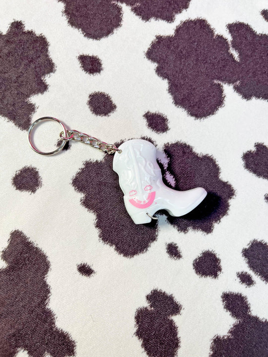 Boot Bottle Opener Keychain- White - Davidson Provision Co.