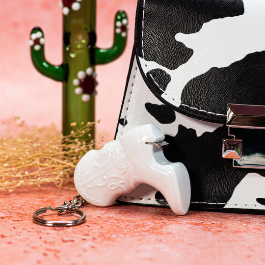 Boot Bottle Opener Keychain- White - Davidson Provision Co.