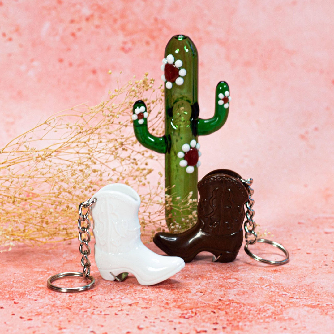 Boot Bottle Opener Keychain- White - Davidson Provision Co.