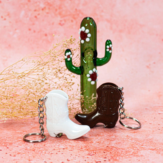 Boot Bottle Opener Keychain- White - Davidson Provision Co.