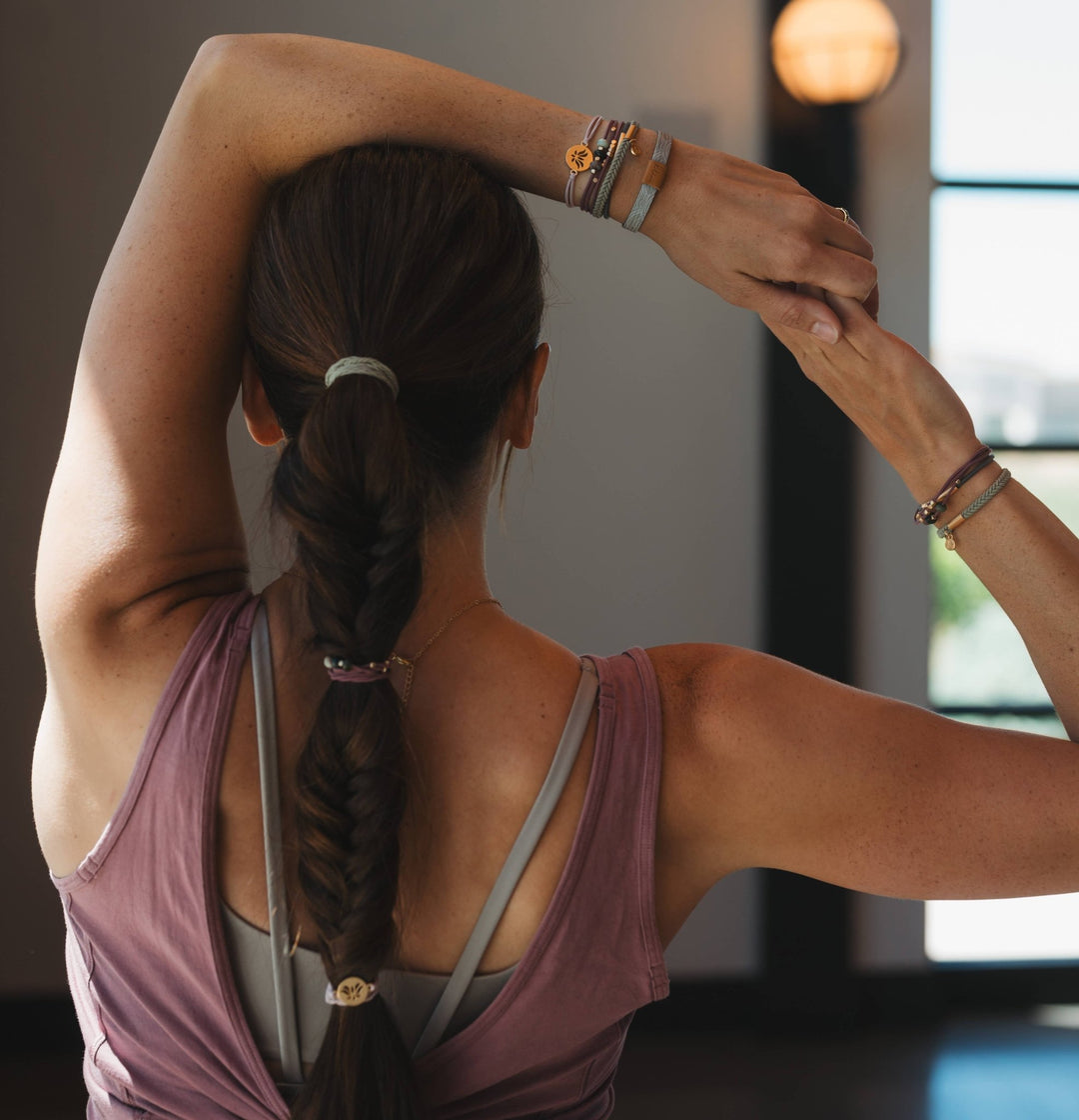 "Breathe" Lotus Flower Yoga Inspired Hair Tie Bracelets - Davidson Provision Co.