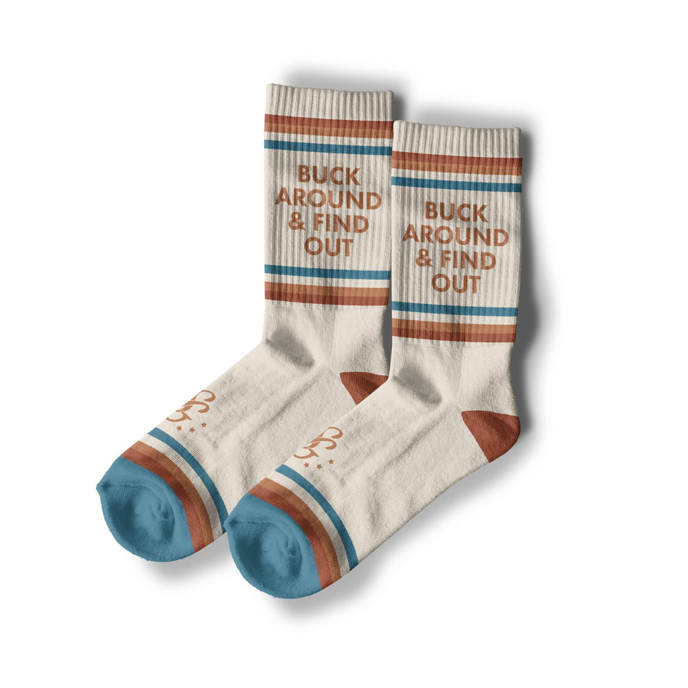 Buck Around and Find Out Western Socks - Davidson Provision Co.