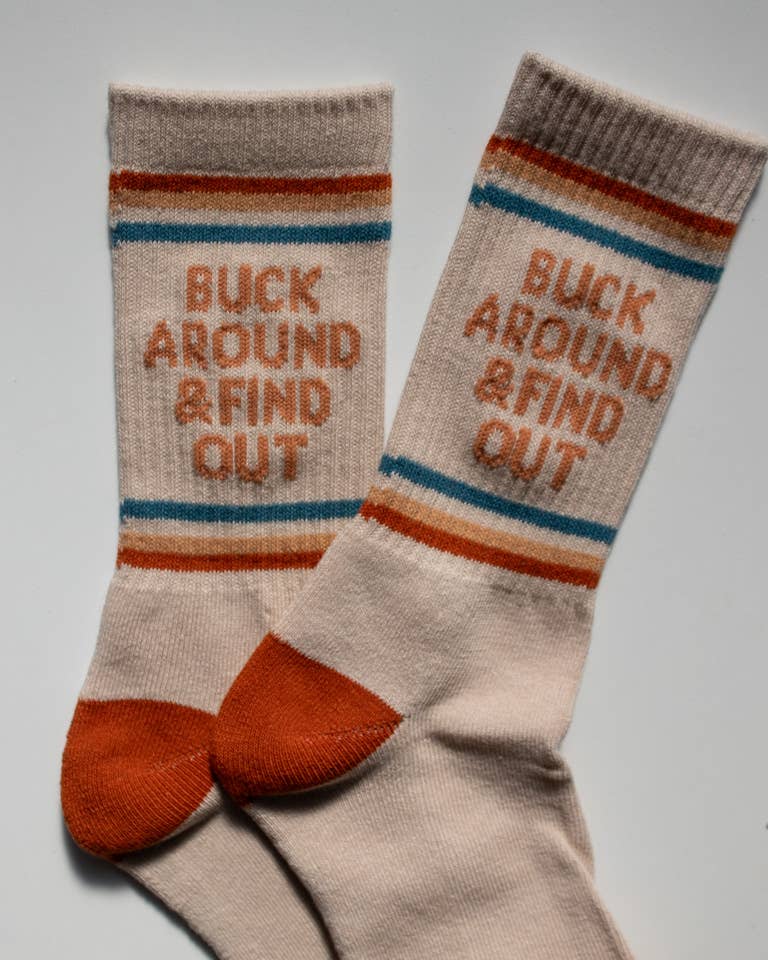 Buck Around and Find Out Western Socks - Davidson Provision Co.
