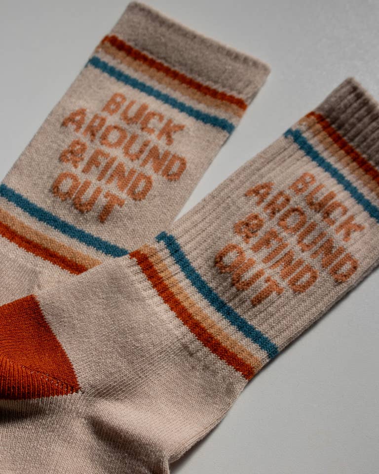 Buck Around and Find Out Western Socks - Davidson Provision Co.
