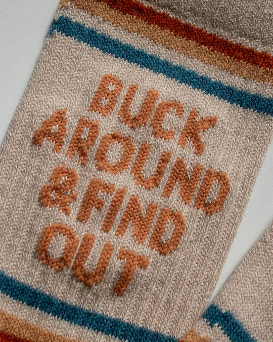 Buck Around and Find Out Western Socks - Davidson Provision Co.